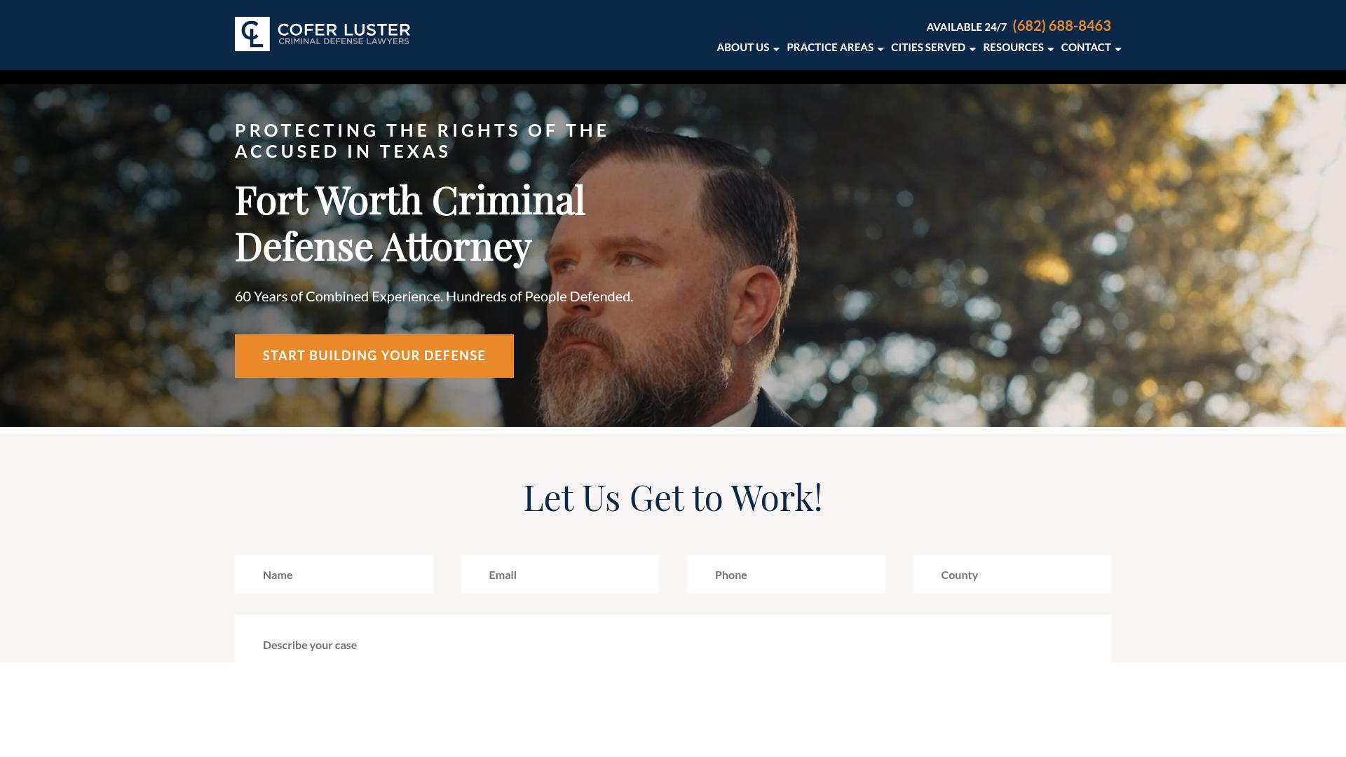 Cofer Luster Criminal Defense Lawyers website